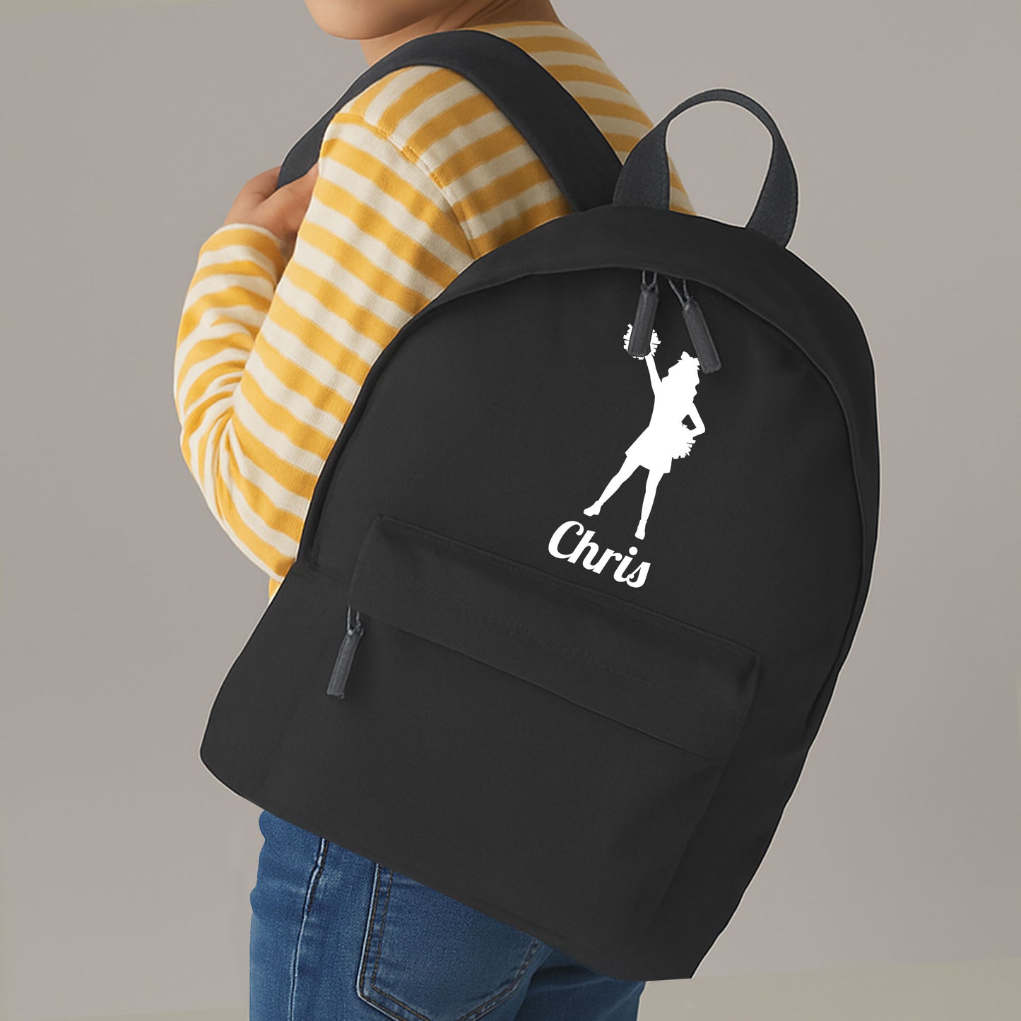 Personalised Cheerleader Backpack, Kids Rucksack Bag with Name & Design