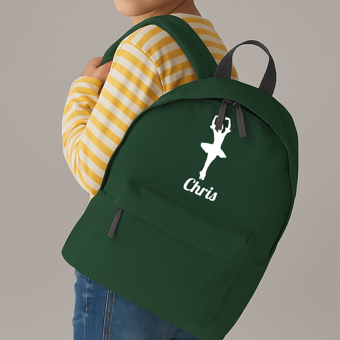 Personalised Ballerina Backpack, Dance Bag Rucksack with Name