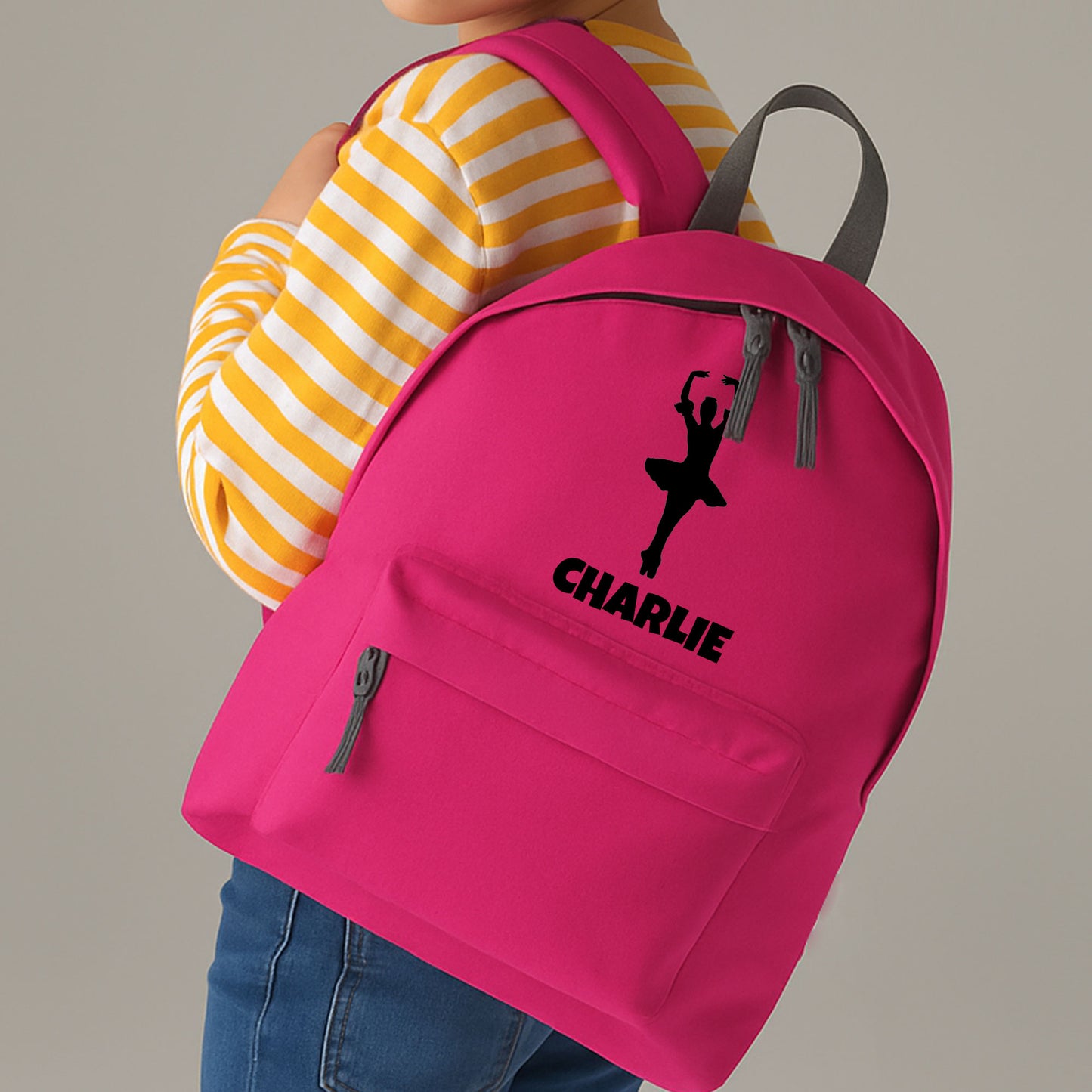 Personalised Ballerina Backpack, Dance Bag Rucksack with Name