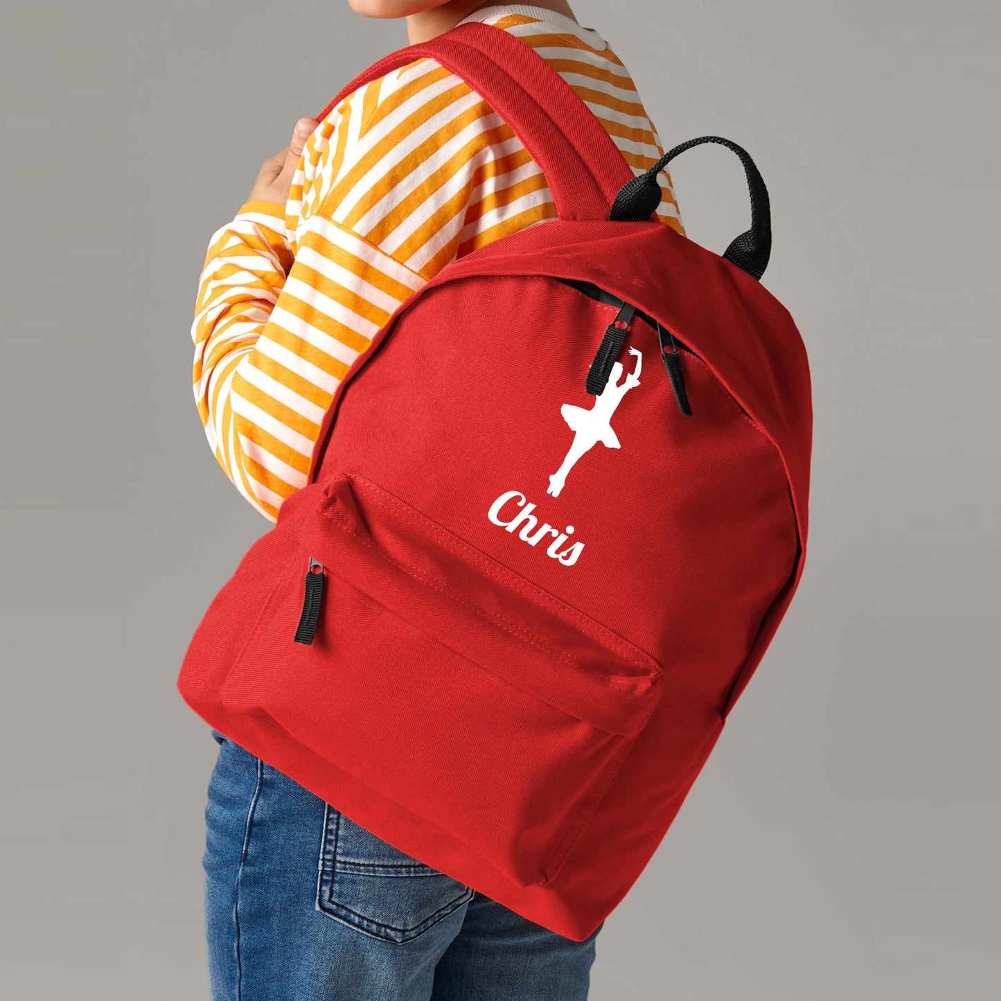 Personalised Ballerina Backpack, Dance Bag Rucksack with Name
