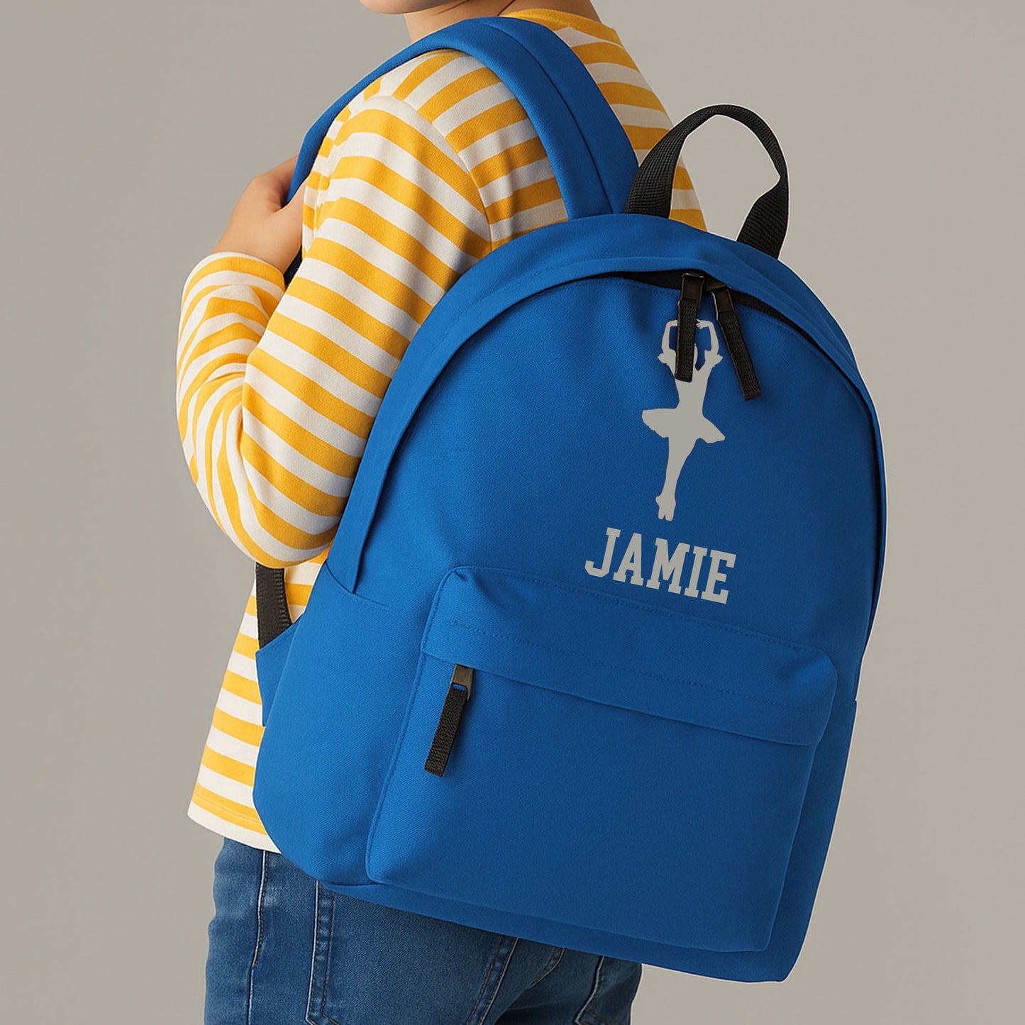 Personalised Ballerina Backpack, Dance Bag Rucksack with Name