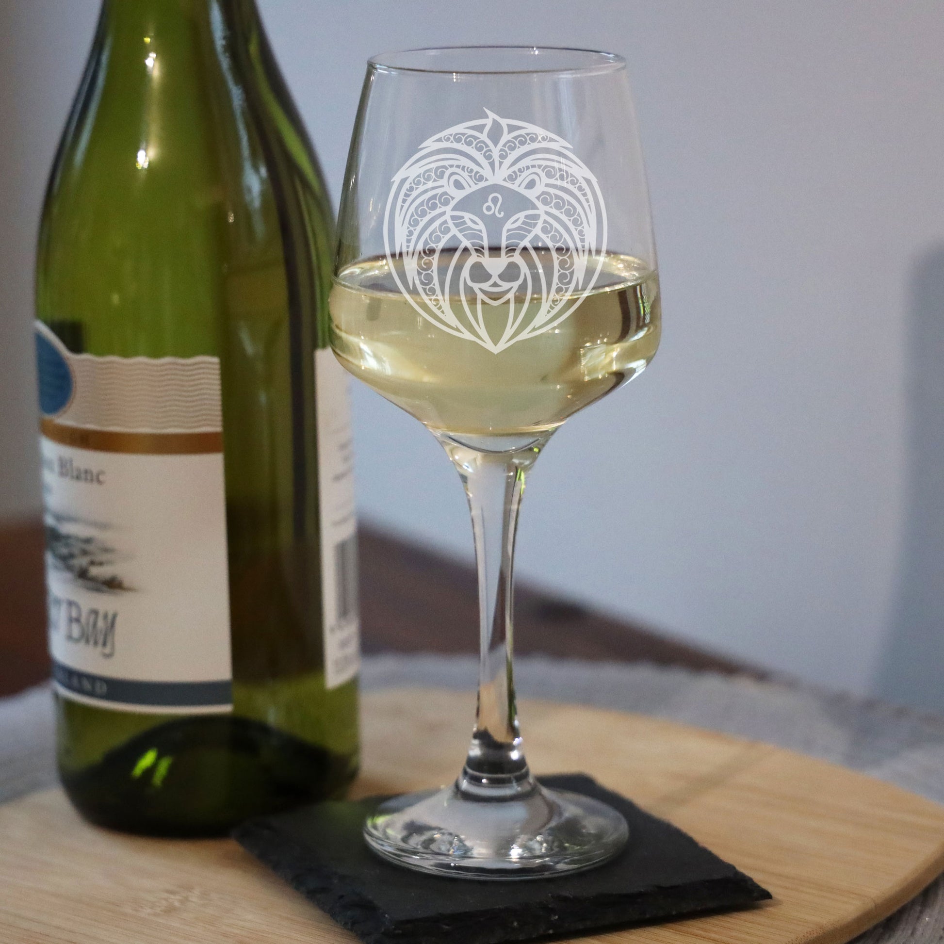Leo Zodiac Engraved Wine Glass  - Always Looking Good -   