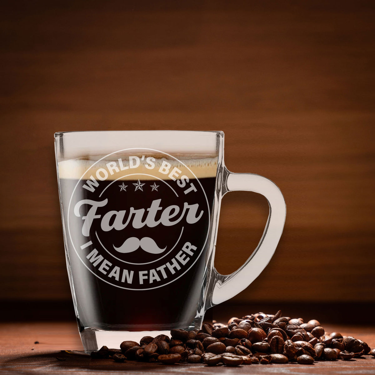 Best Farter I Mean Father Glass Coffee Mug – Funny Dad Gift