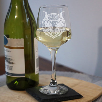 Starsign Zodiac Engraved Wine Glass and/or Slate Coaster for all birthdays