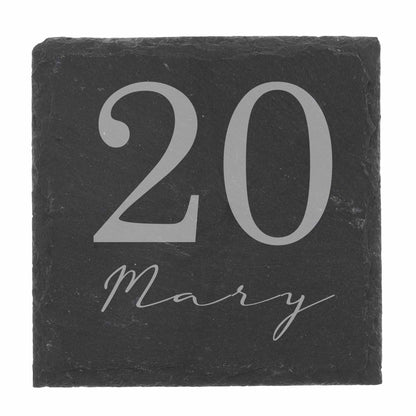 Personalised Engraved Name & Age Gin Glass Gift Set For Birthday Present