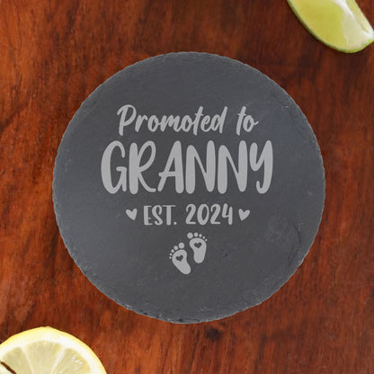 Baby Announcement Gift “Promoted To…” Engraved Pint Glass