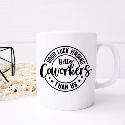 Better Coworker Ceramic Mug & Coaster Gift Set – Funny Leaving & Good Luck Present