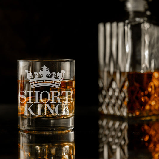 Short King Engraved Whisky Glass  - Always Looking Good -   