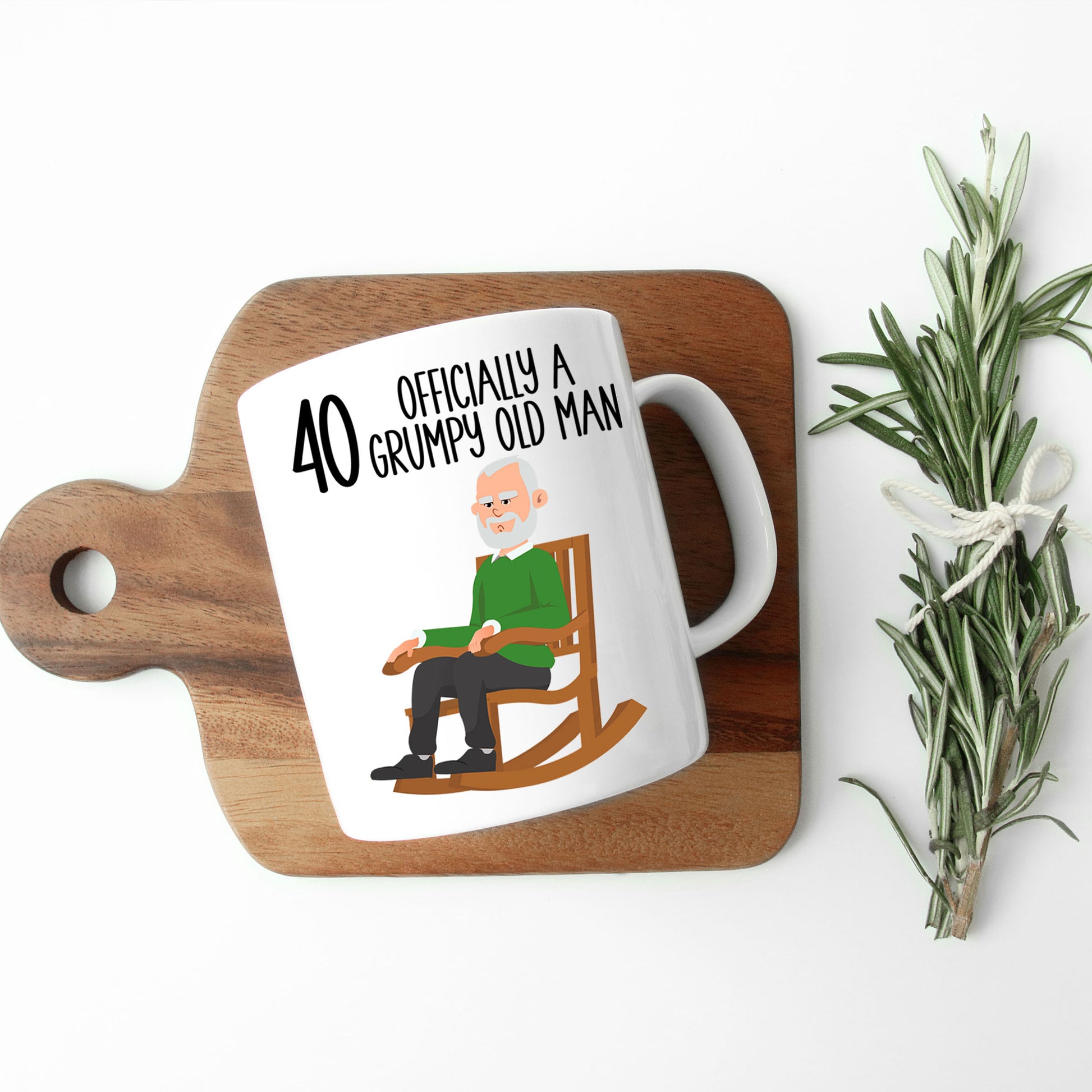 40 Officially A Grumpy Old Man Mug and/or Coaster Gift  - Always Looking Good -   