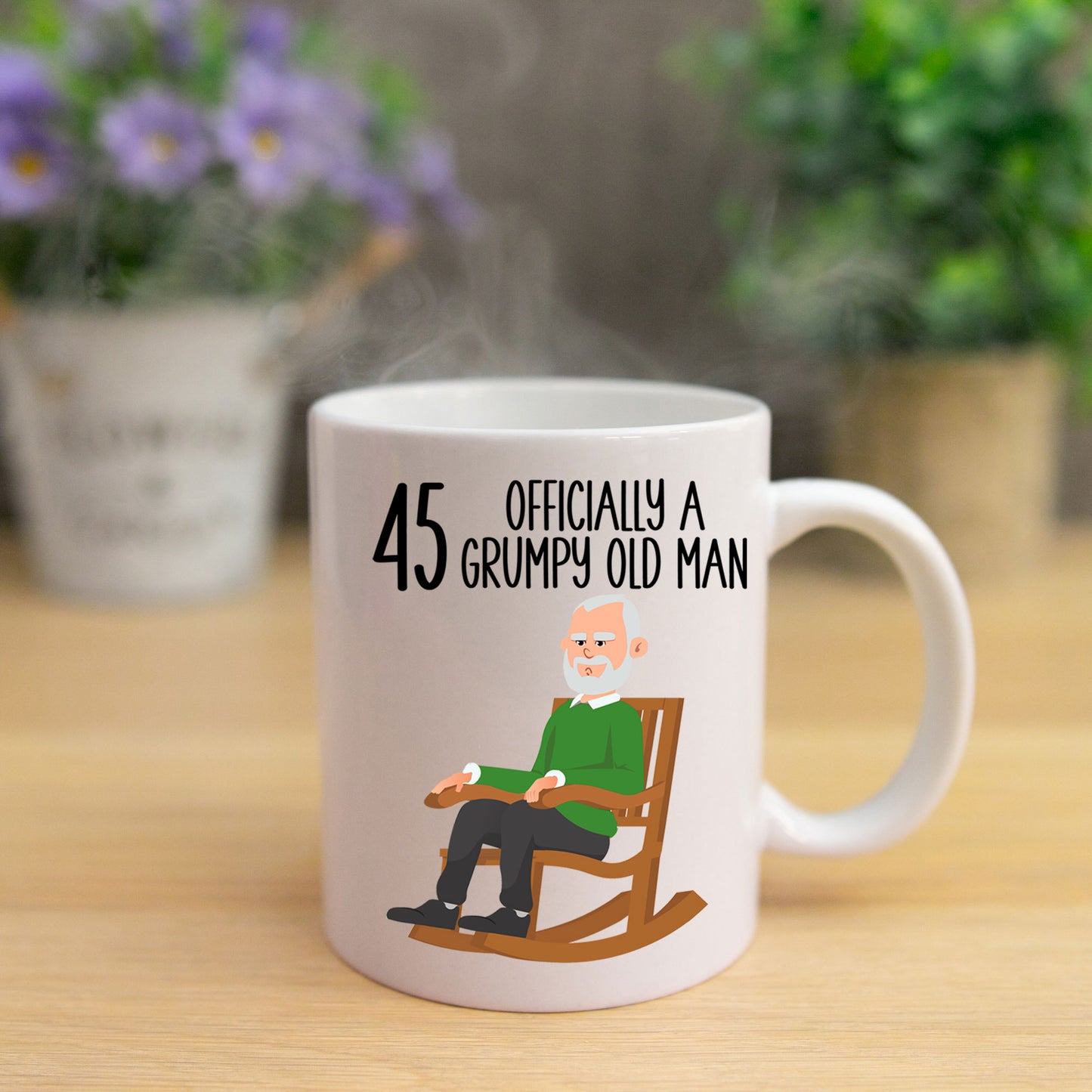 45 Officially A Grumpy Old Man Mug and/or Coaster Gift  - Always Looking Good -   