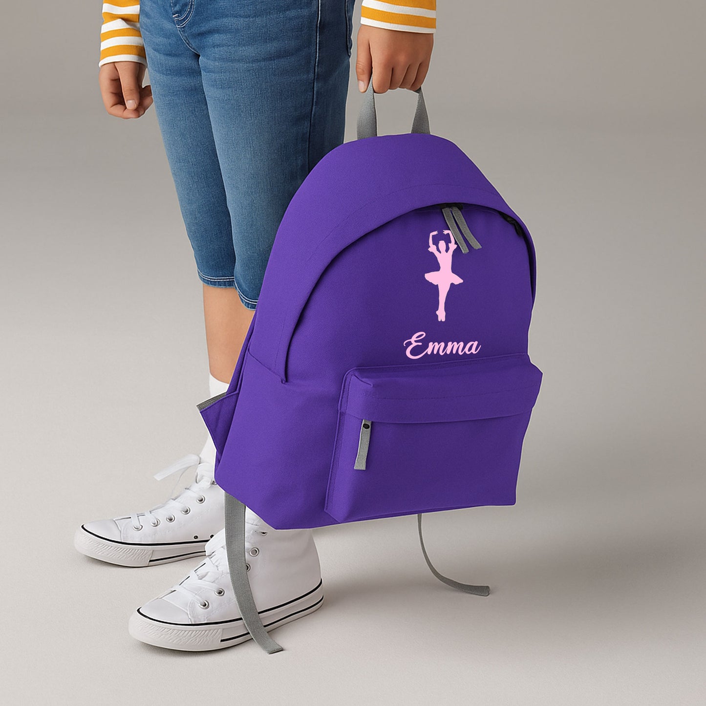 Personalised Ballerina Backpack, Dance Bag Rucksack with Name