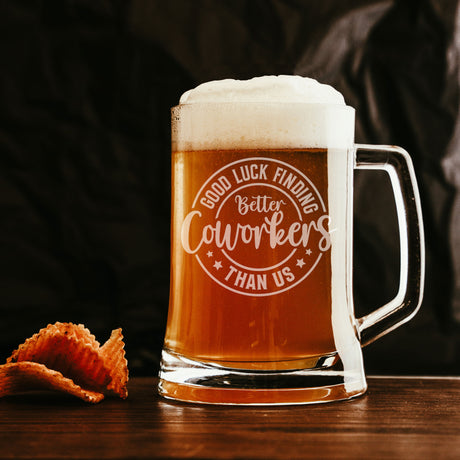Employee Leaving Gift - Personalised Beer Glass for Colleagues