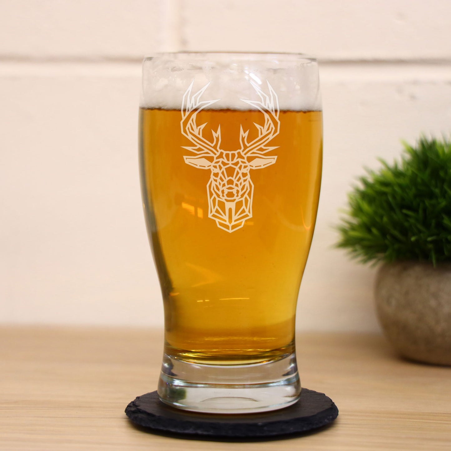 Stag Engraved Beer Pint Glass  - Always Looking Good -   