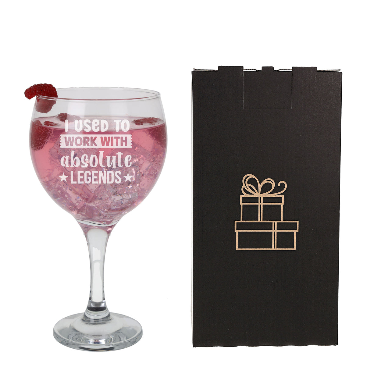 I Used to Work with Legends Engraved Goblet Gin Glass – Funny Leaving Gift