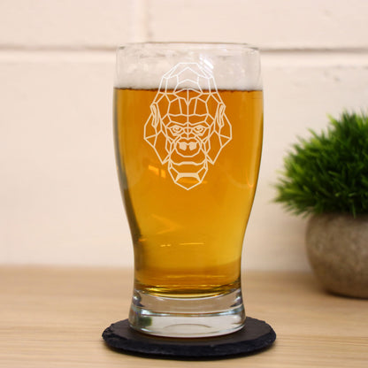 Gorilla Engraved Beer Pint Glass  - Always Looking Good -   