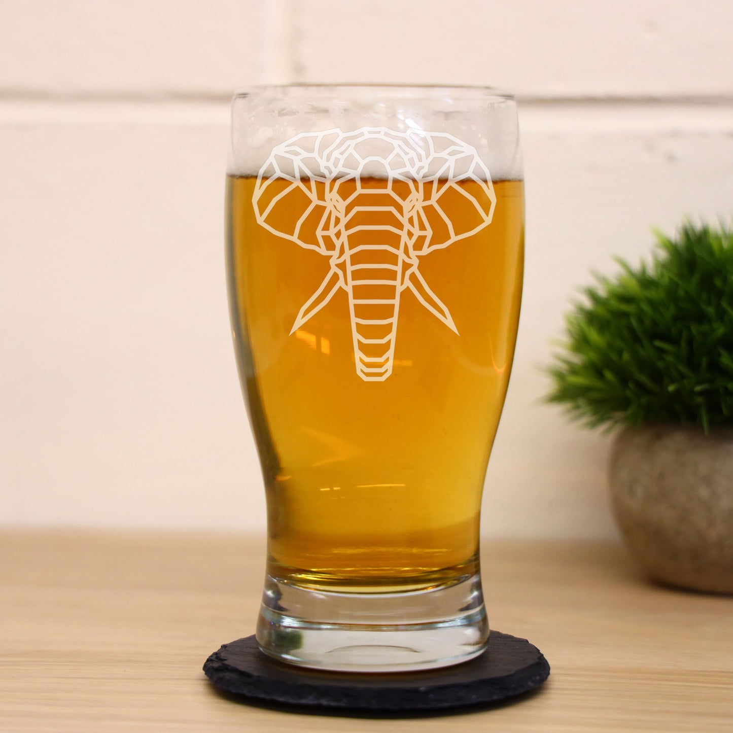 Elephant Engraved Beer Pint Glass  - Always Looking Good -   