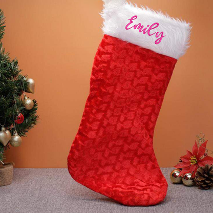 Personalised Christmas Stocking Extra Large Embroidered with Any Name