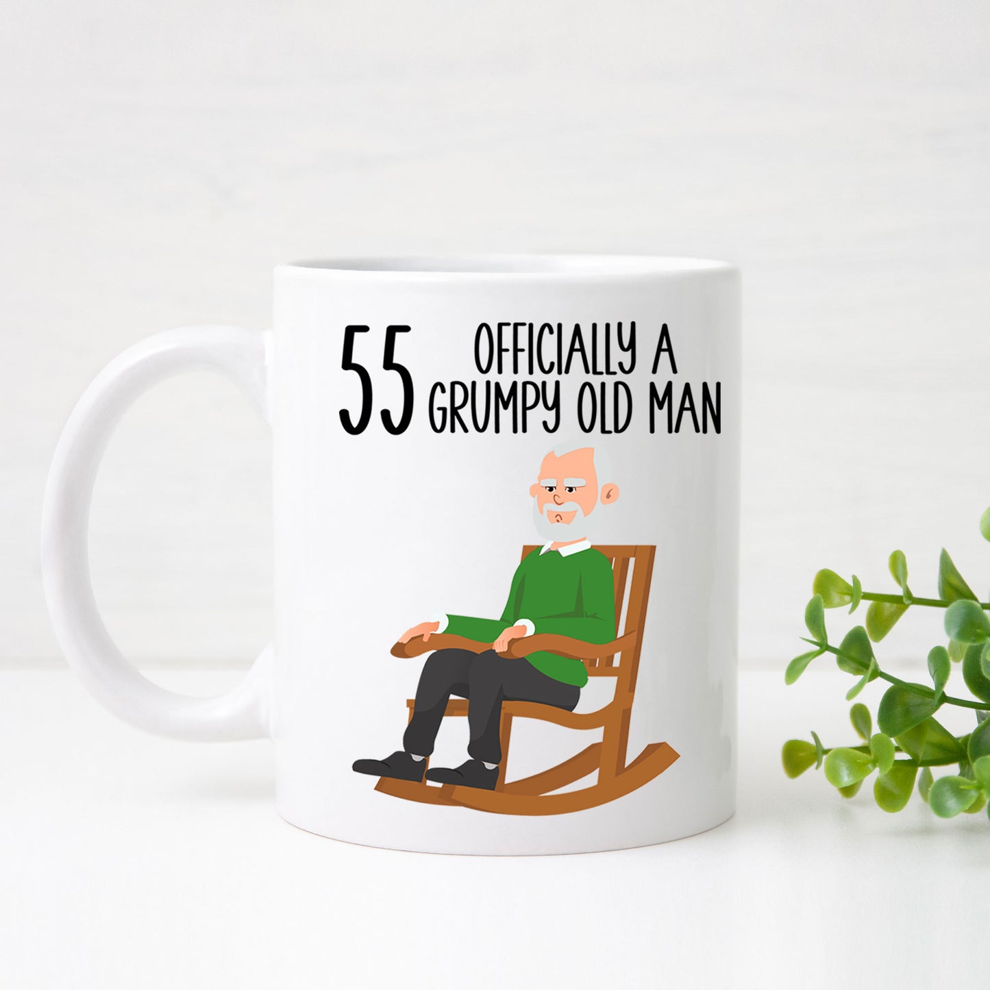 55 Officially A Grumpy Old Man Mug and/or Coaster Gift  - Always Looking Good -   