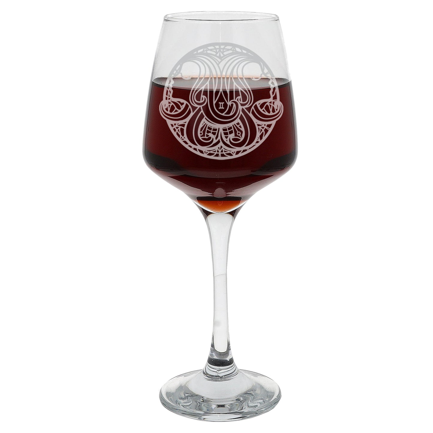 Gemini Zodiac Engraved Wine Glass  - Always Looking Good -   