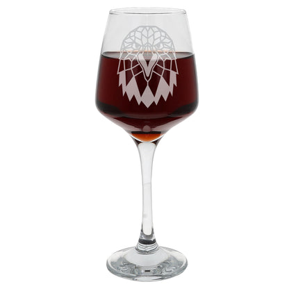 Eagle Laser Engraved Wine Glass  - Always Looking Good -   