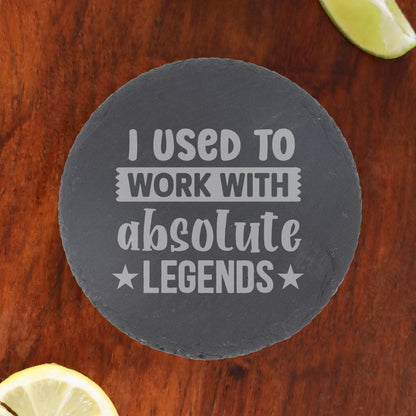 I Used to Work with Legends Engraved Goblet Gin Glass & Coaster Set