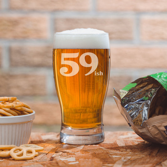 59ish Pint Glass and/or Coaster Set  - Always Looking Good -   