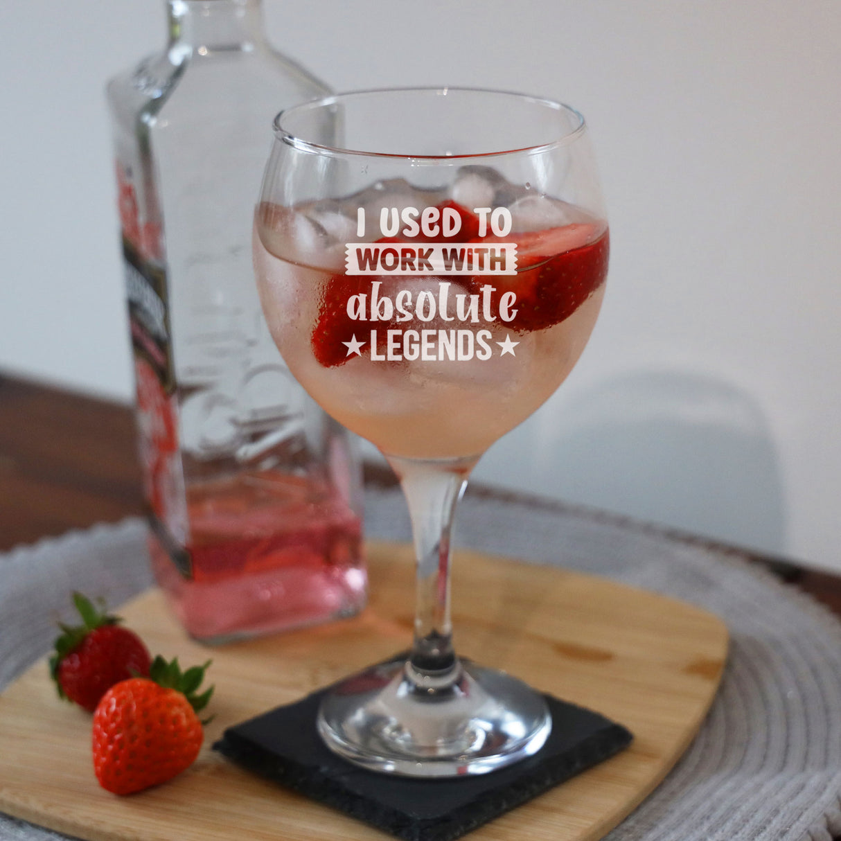 I Used to Work with Legends Engraved Goblet Gin Glass – Funny Leaving Gift
