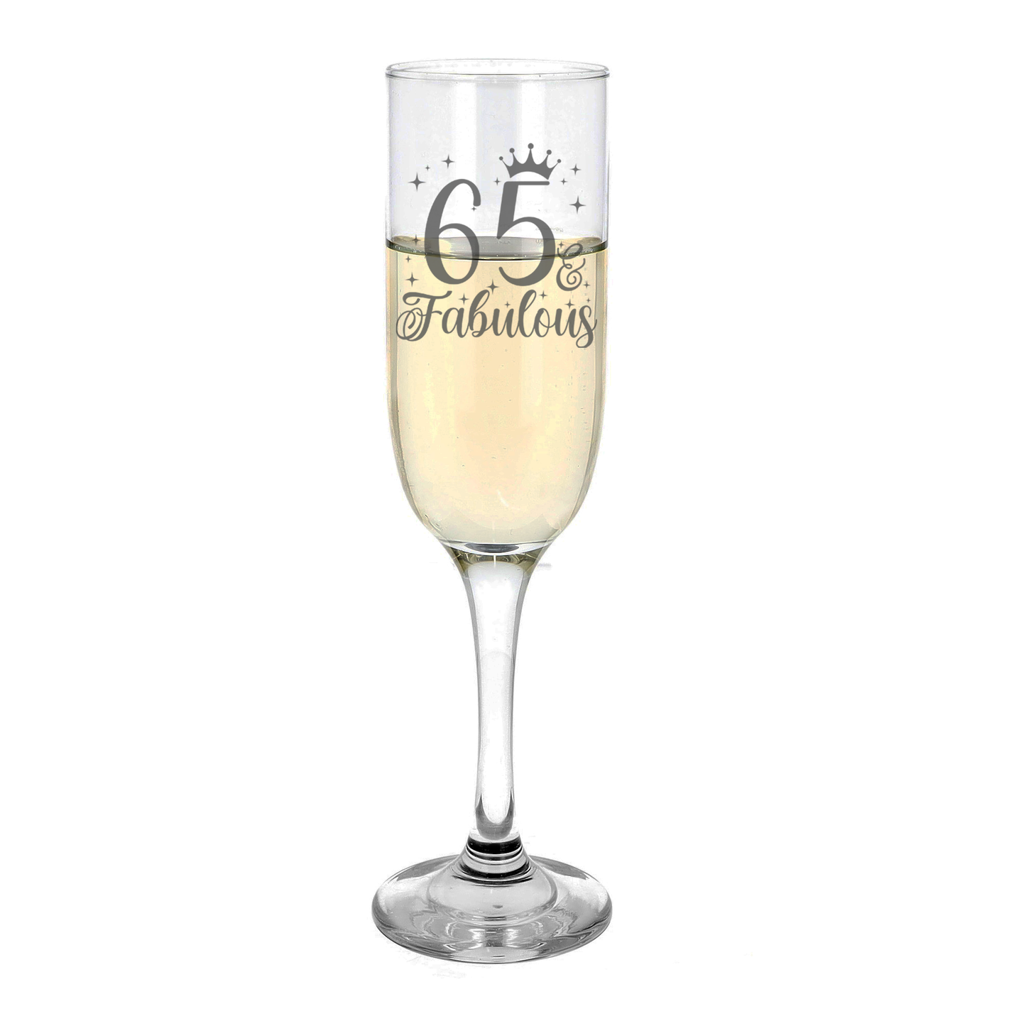 65 & Fabulous Engraved Champagne Glass and/or Coaster Set  - Always Looking Good -   