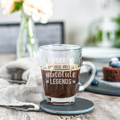 I Used to Work with Absolute Legends Glass Coffee Mug & Coaster Set