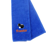 Personalised Lawn Bowls Towel – Tri-Fold with Name & Carabiner Clip