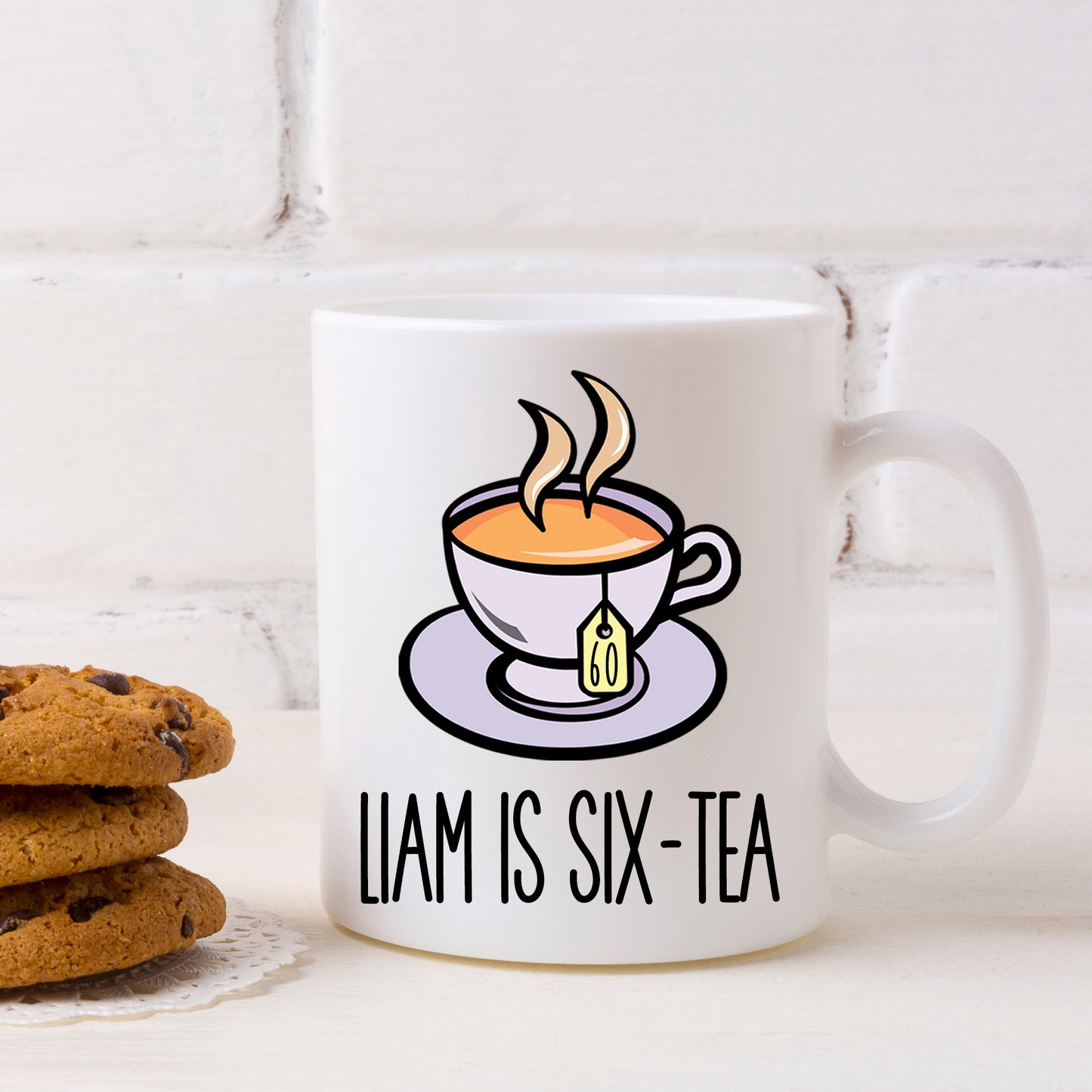 Personalised 60th Birthday Gifts “I Am Six-Tea” for Tea Lovers