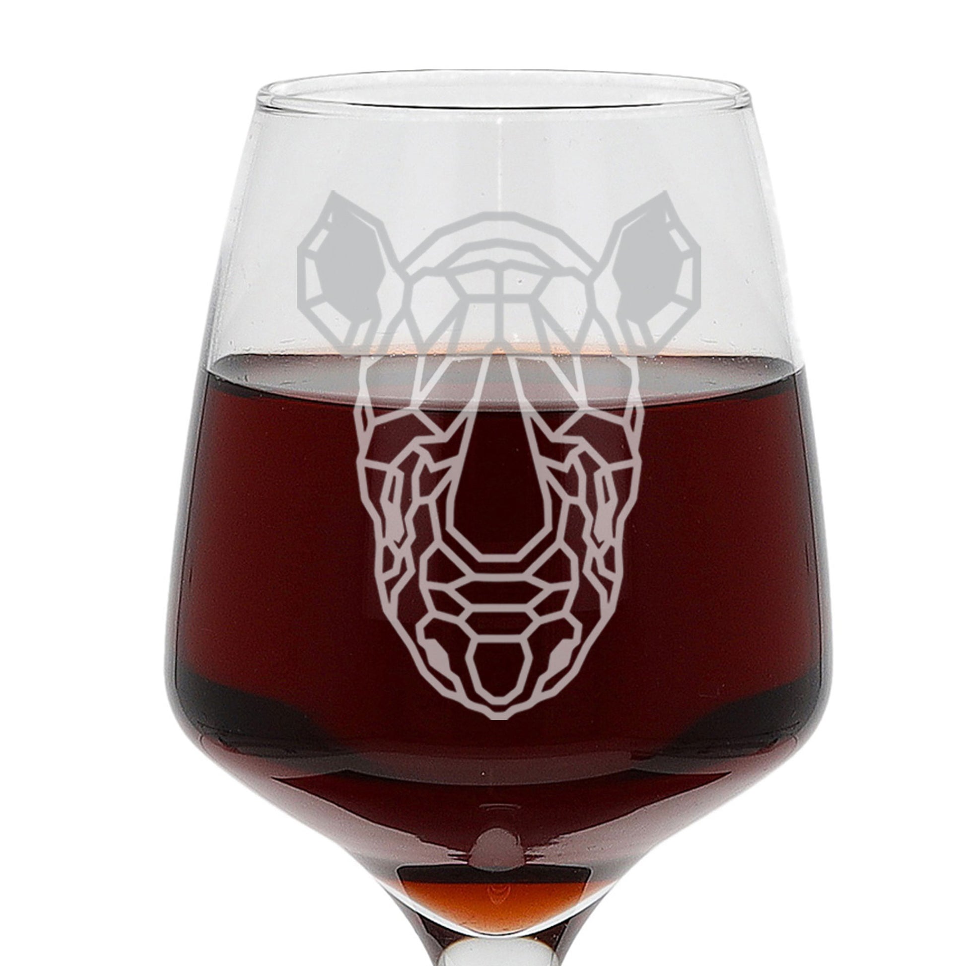 Rhino Engraved Wine Glass  - Always Looking Good -   