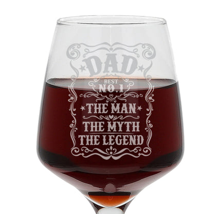 Dad The Man The Myth The Legend Laser Engraved Wine Glass and/or Coaster Set  - Always Looking Good -   