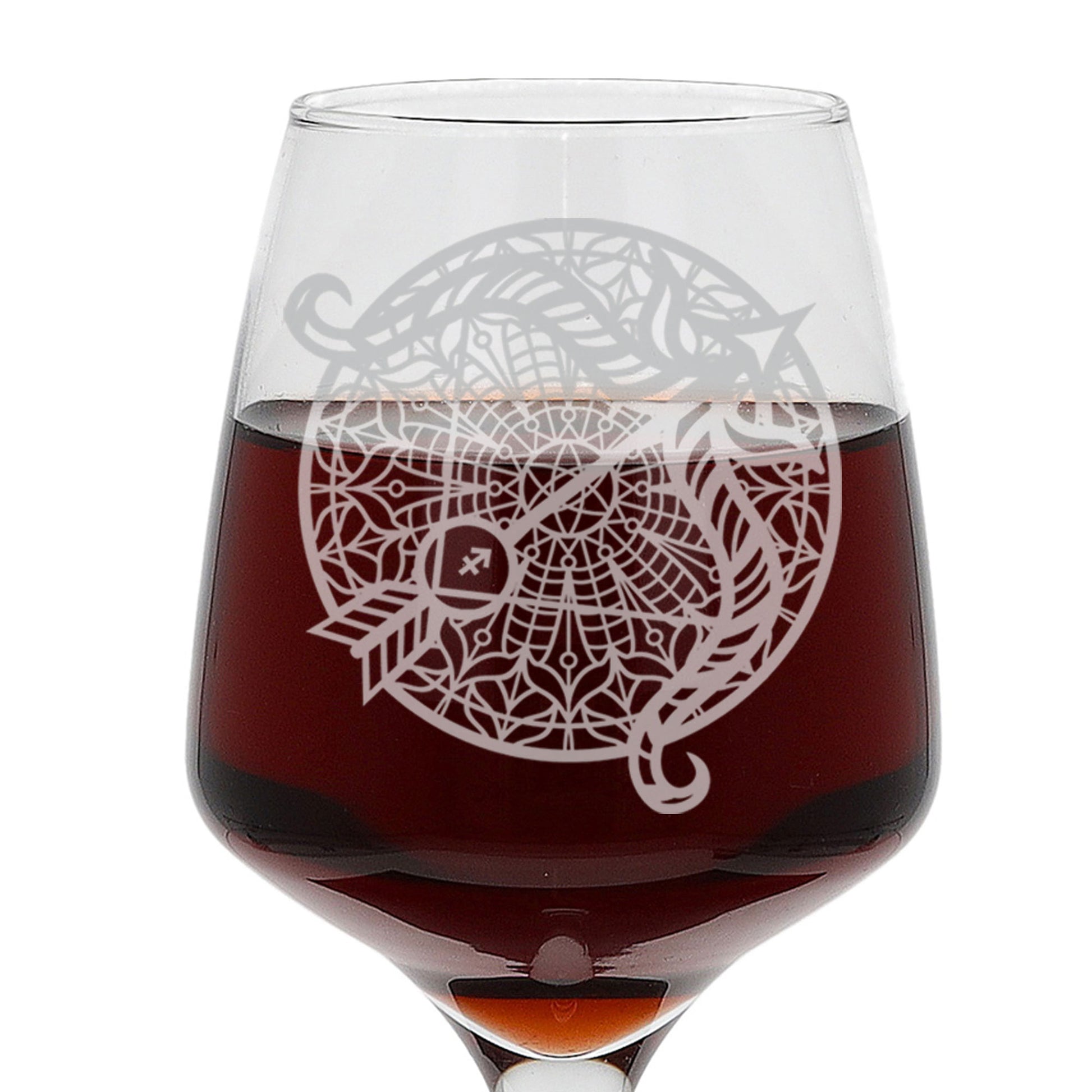 Sagittarius Zodiac Engraved Wine Glass  - Always Looking Good -   