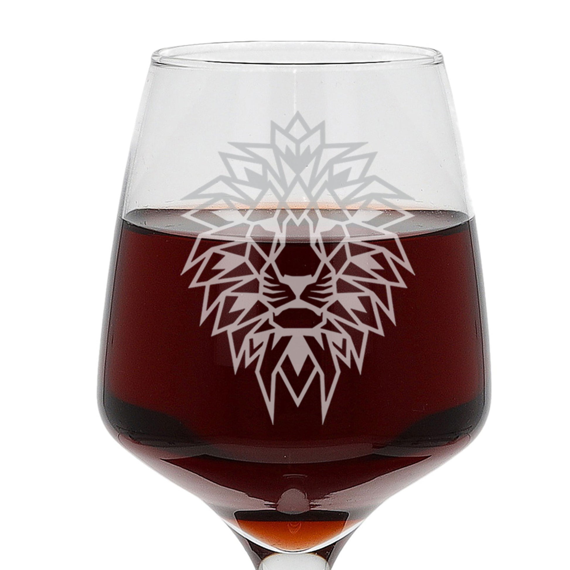 Lion Engraved Wine Glass  - Always Looking Good -   