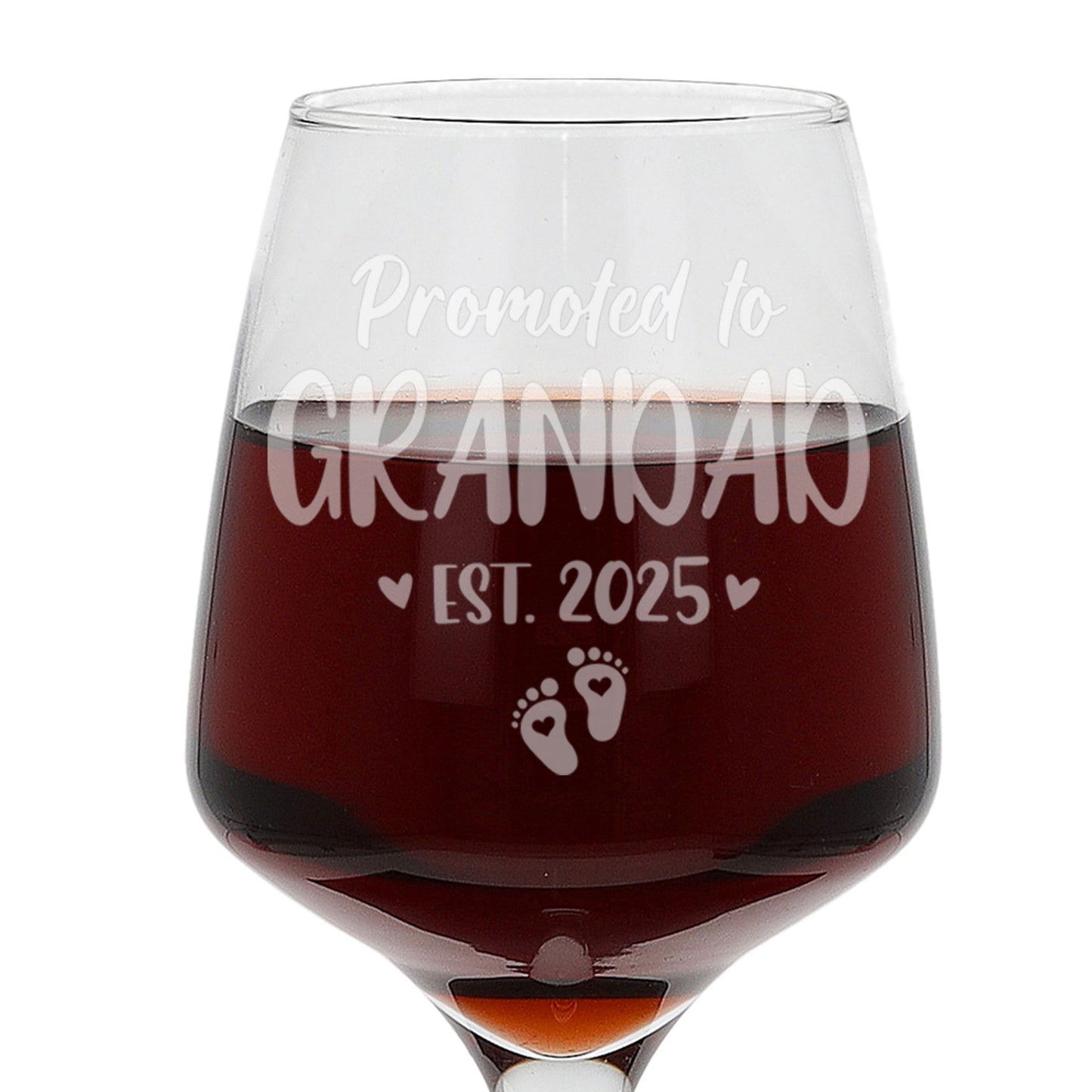 Promoted To......Pregnancy Announcement New baby Engraved Wine Glass