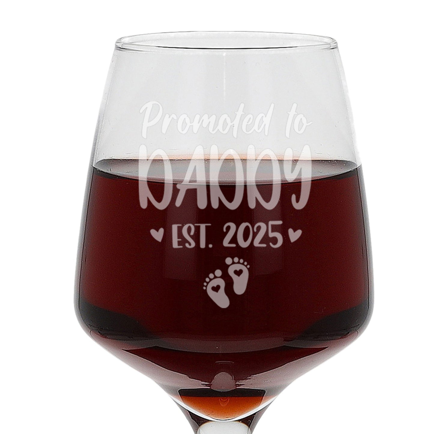 Promoted To......Pregnancy Announcement New baby Engraved Wine Glass