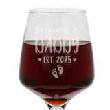 Pregnancy Announcement Gift – “Promoted To...” Personalised Engraved Wine Glass