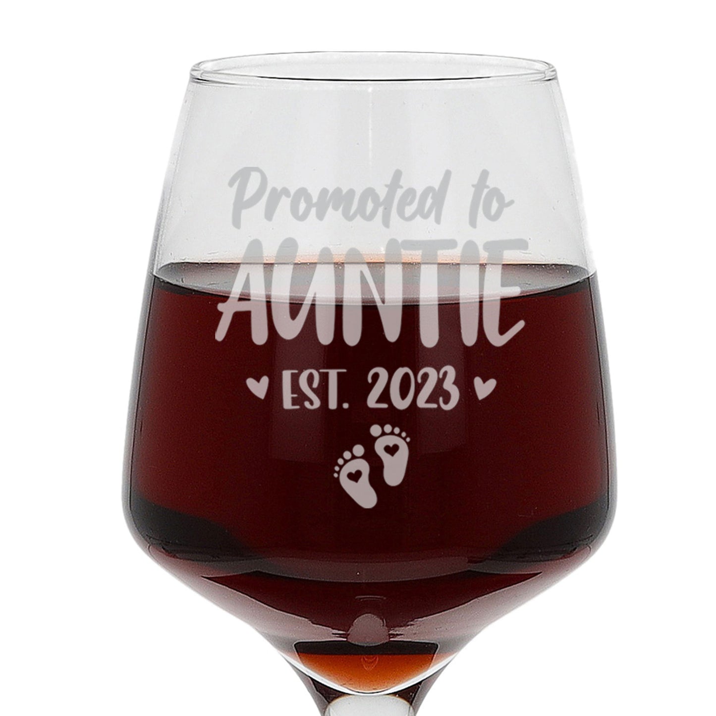Promoted To Auntie Engraved Wine Glass  - Always Looking Good -   