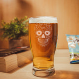 Sugar Skull Engraved Pint Glass For Beer Lovers  - Always Looking Good -   