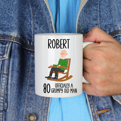 Funny Birthday Mug and/or Coaster Gift “Officially A Grumpy Old Man”