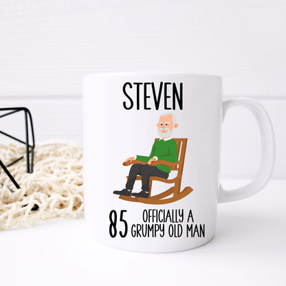 Funny Birthday Mug and/or Coaster Gift “Officially A Grumpy Old Man”