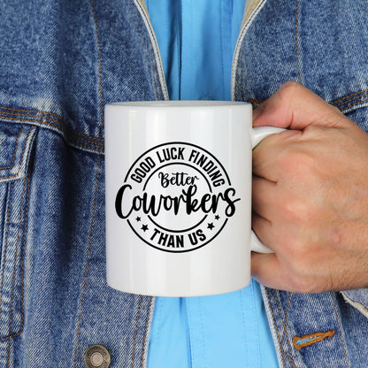 Better Coworker Ceramic Mug & Coaster Gift Set – Funny Leaving & Good Luck Present