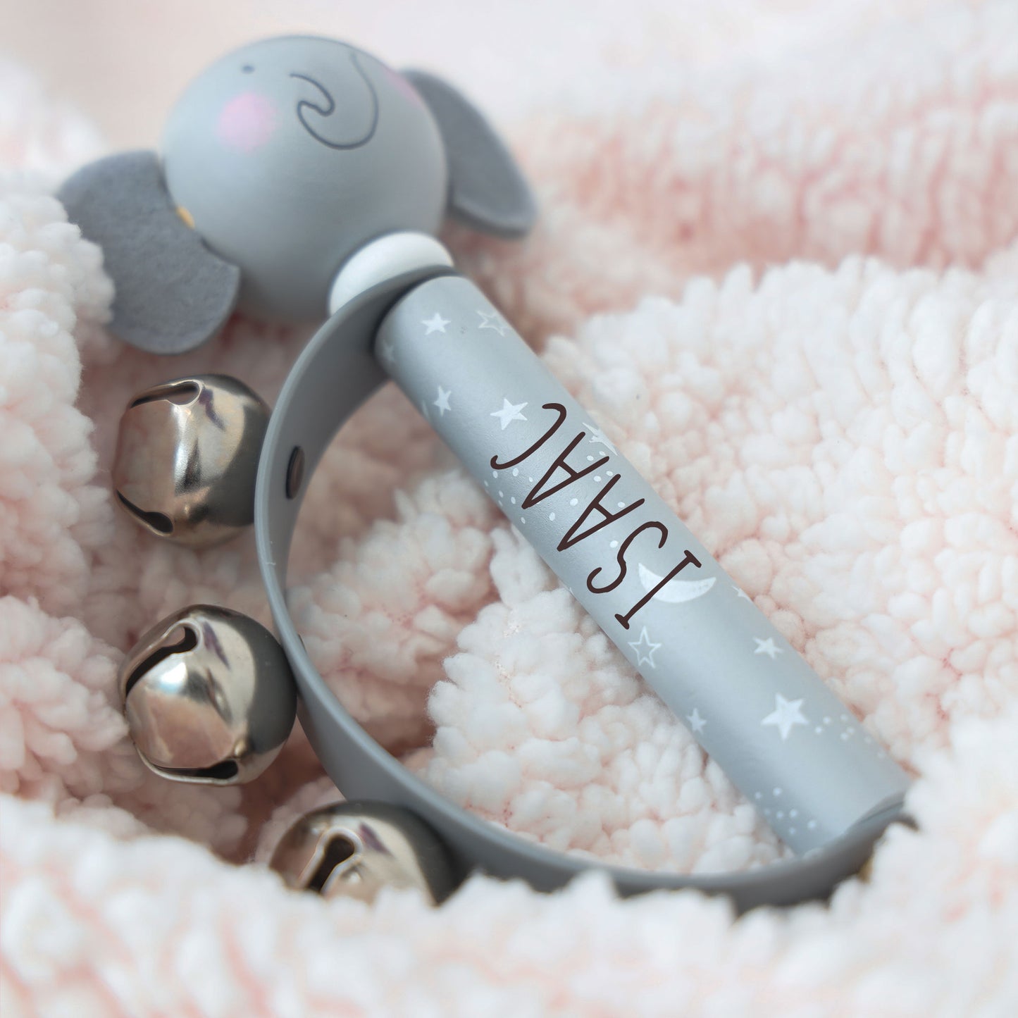 Personalised Engraved Wooden Baby Hand Bells Toy  - Always Looking Good -   