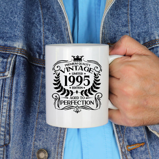 Personalised Vintage Milestone Birthday Mug and/or Coaster (All Ages)