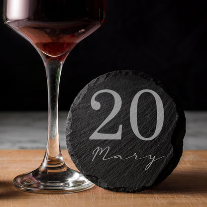 Personalised Engraved Name & Age Gin Glass Gift Set For Birthday Present