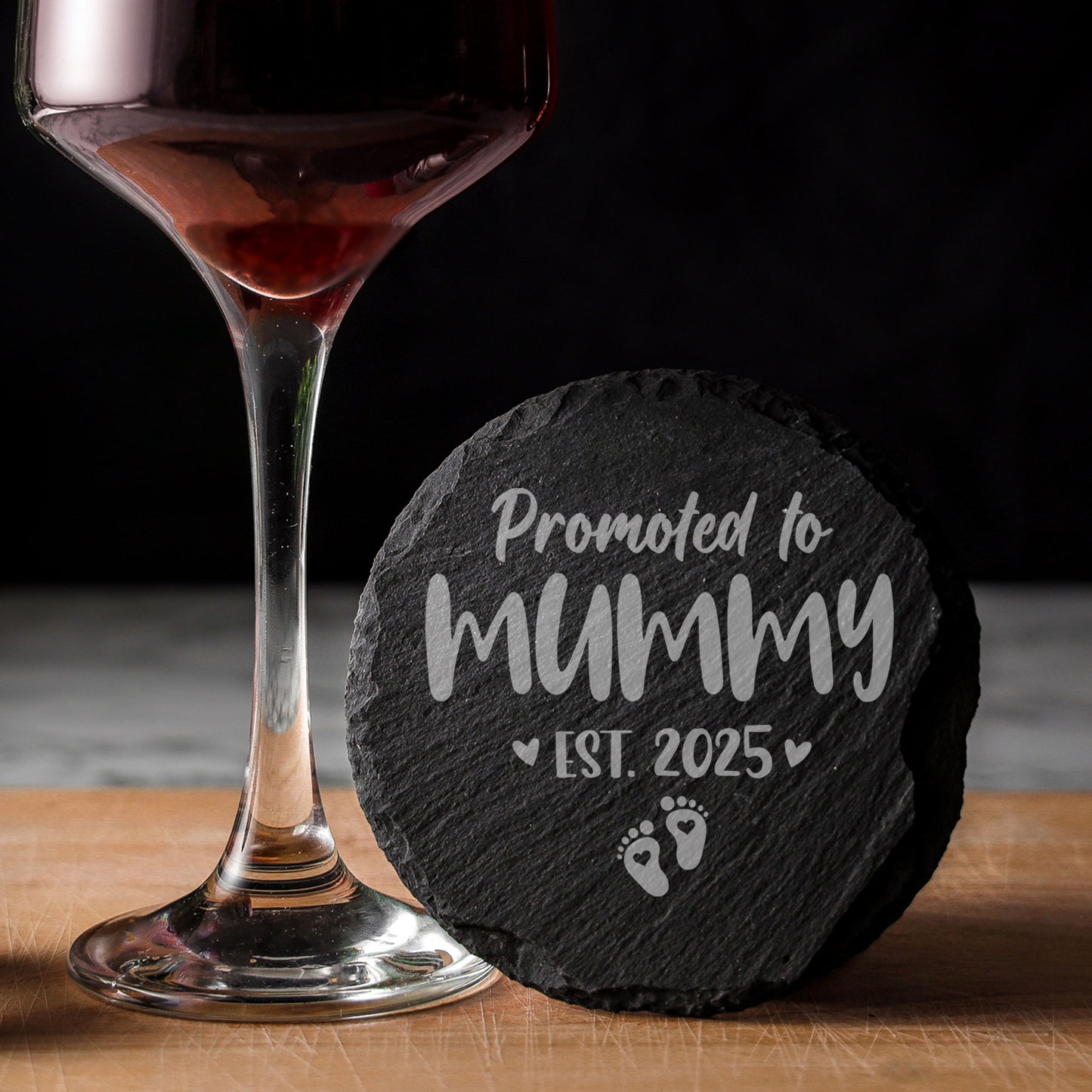 Promoted To......Pregnancy Announcement New baby Engraved Wine Glass