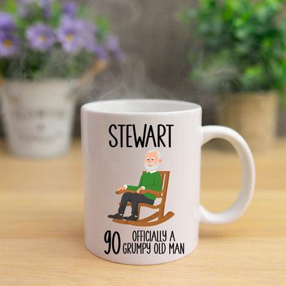 Funny Birthday Mug and/or Coaster Gift “Officially A Grumpy Old Man”
