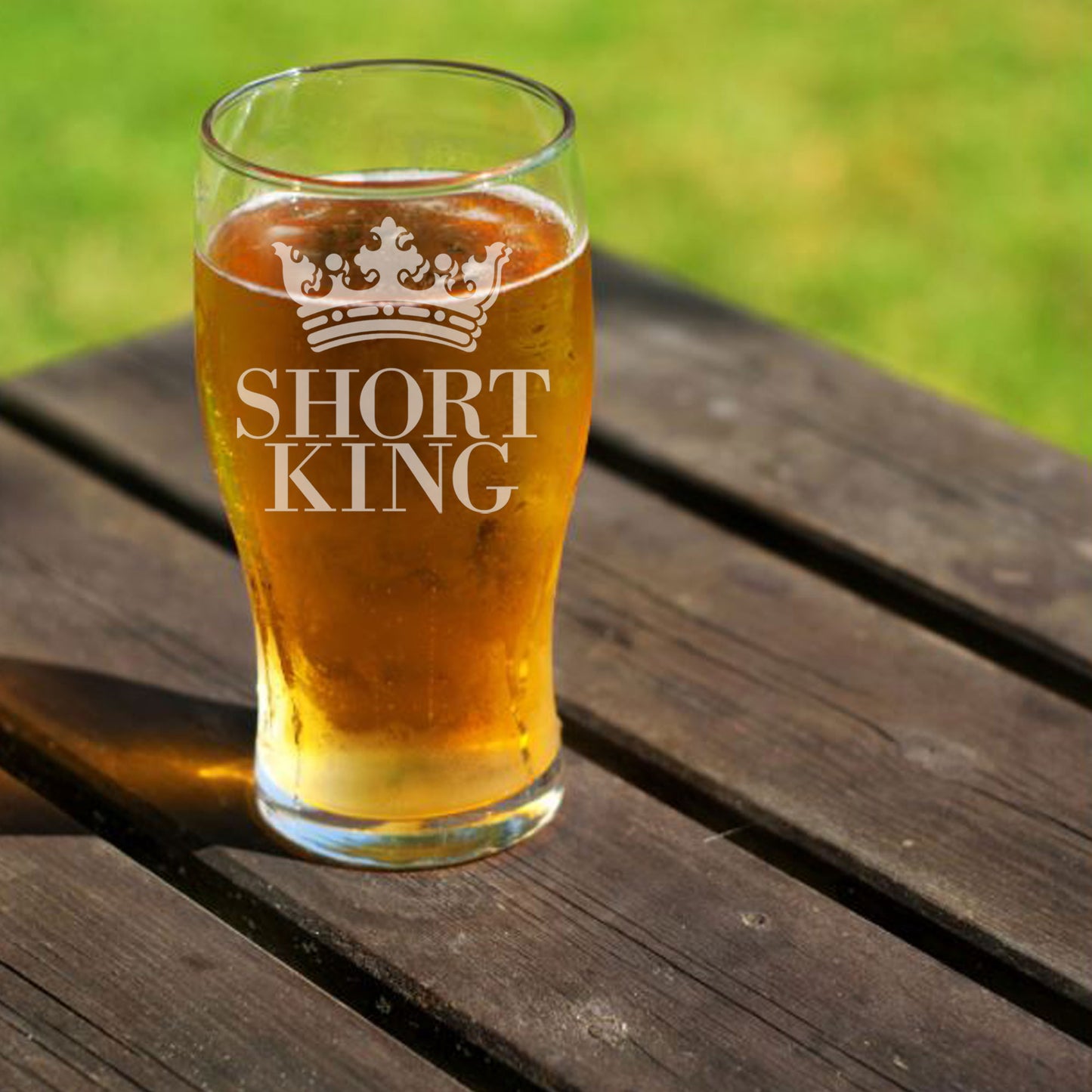 Short King Engraved Pint Glass  - Always Looking Good -   