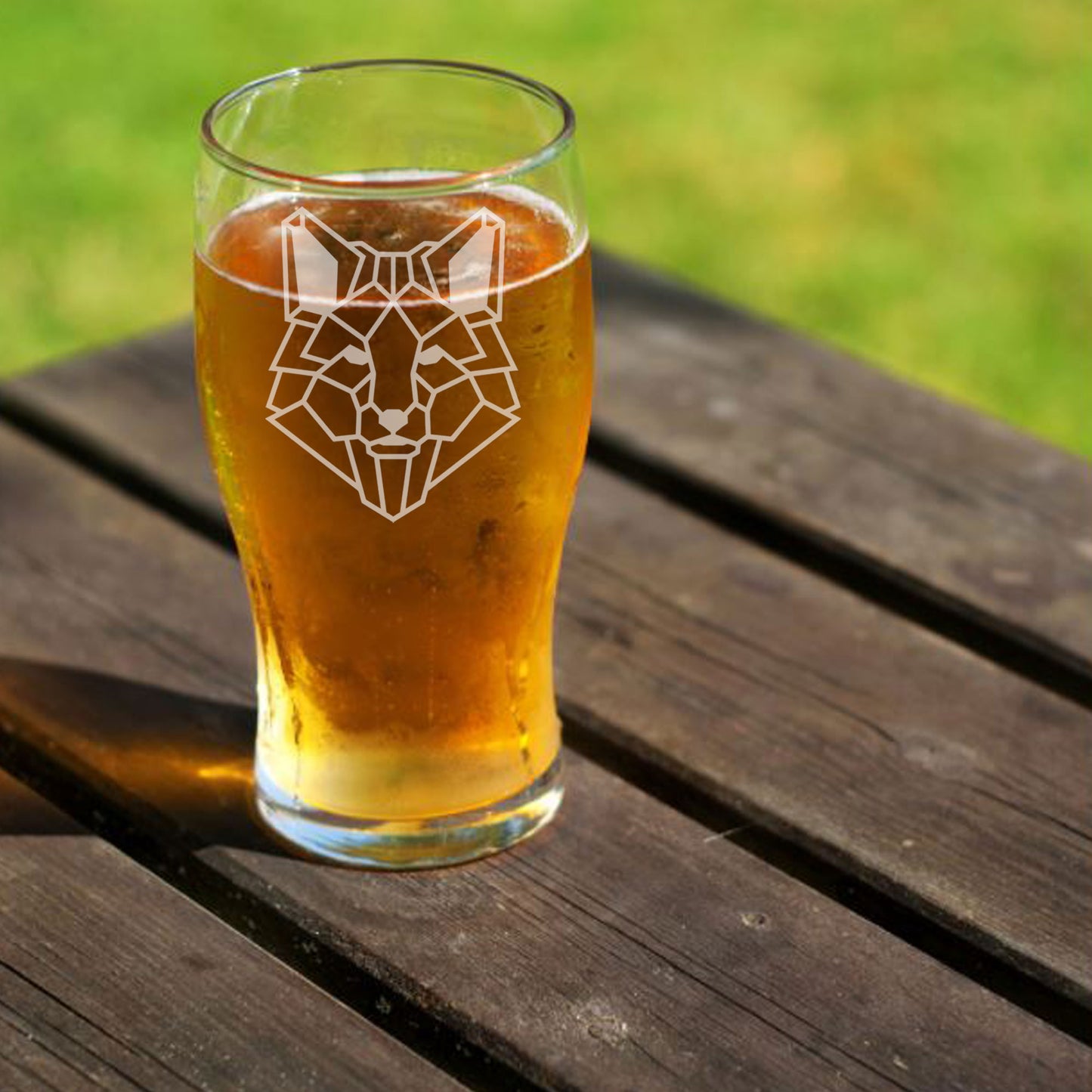 Fox Engraved Beer Pint Glass  - Always Looking Good -   